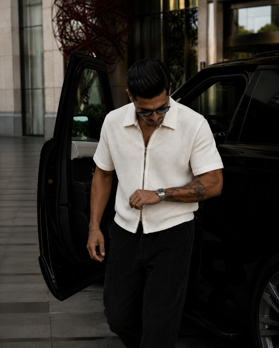 Camisa Seoul Pleated Zip