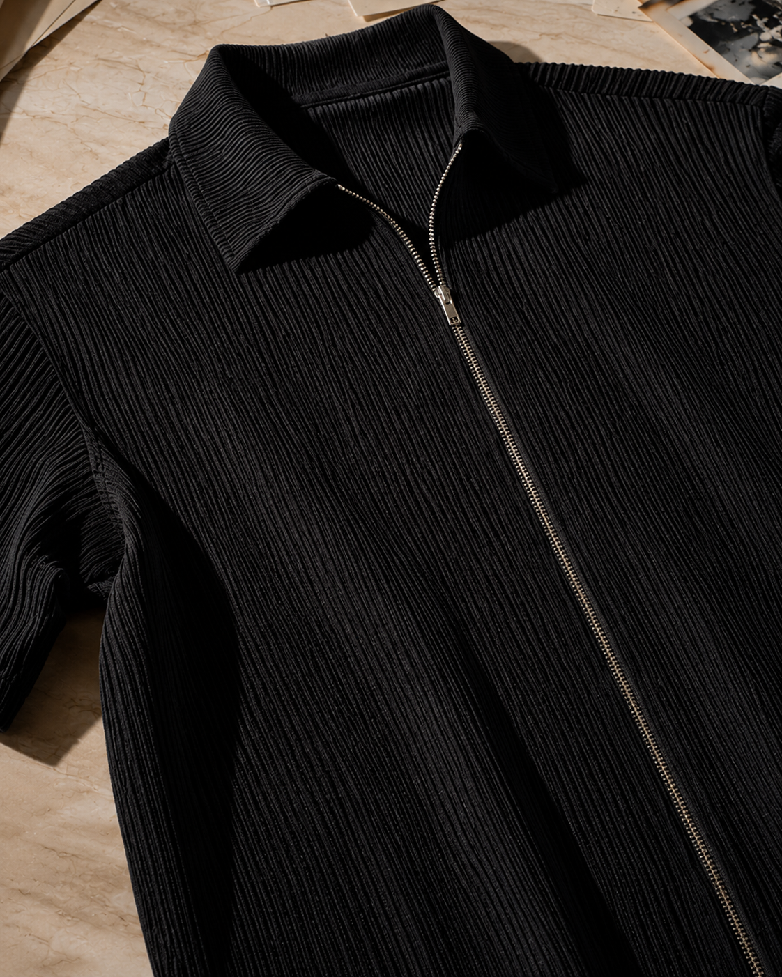 Camisa Seoul Pleated Zip